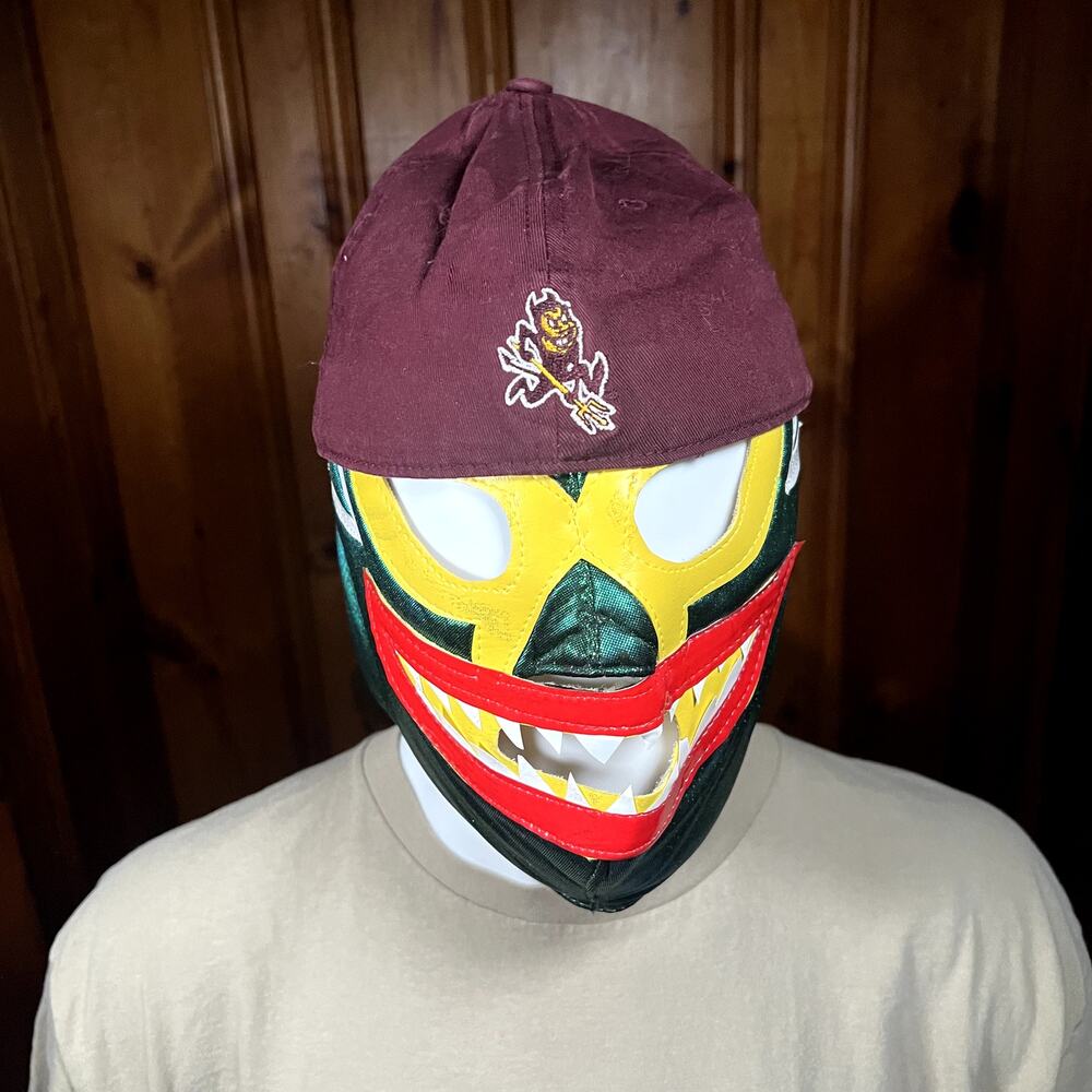 Arizona State Sun Devils Vintage ASU Maroon Gold Baseball Cap 90s Dad Hat - Picture 2 of 4